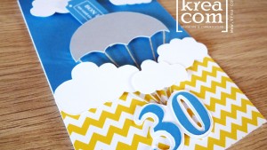 Carte d'anniversaire 30 ans bon pour un saut en parachute