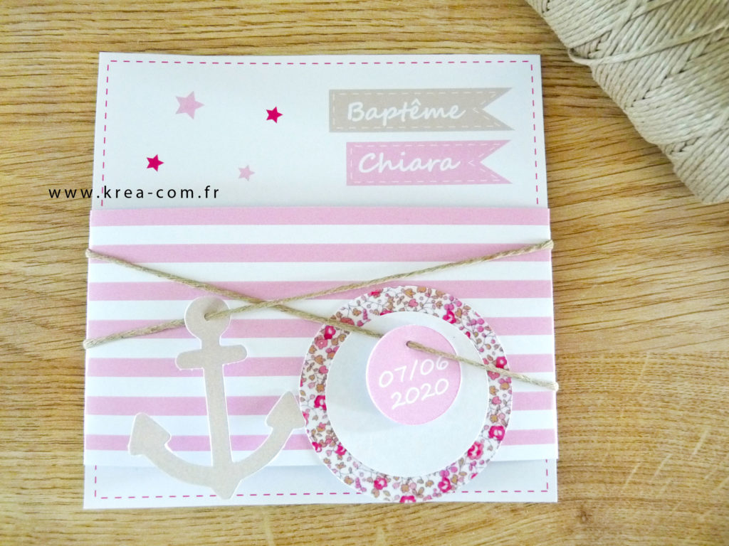 Faire part marin liberty rose