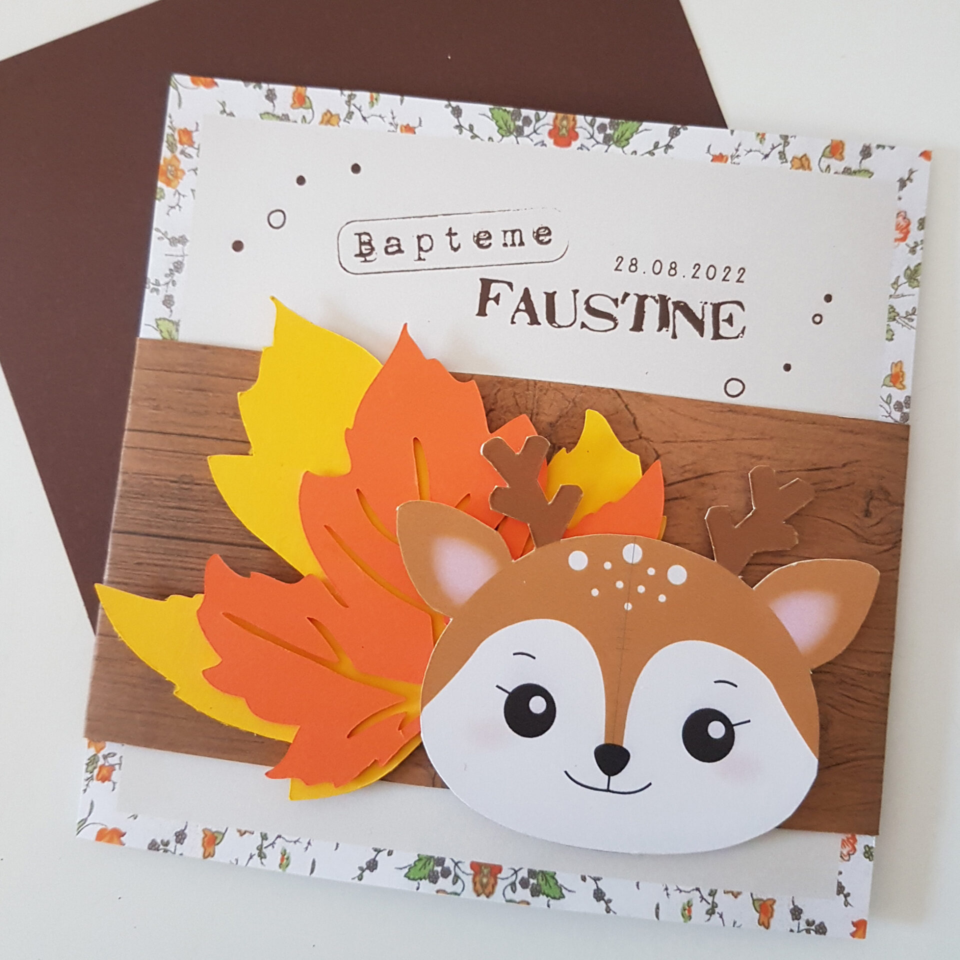 faire-part faon foret